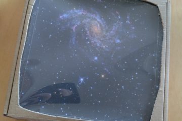 cardboard view screen showing stars